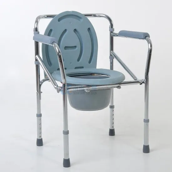 AJ-708L Hospital Furniture: Aluminum Toilet Chair, Foldable Commode Chair