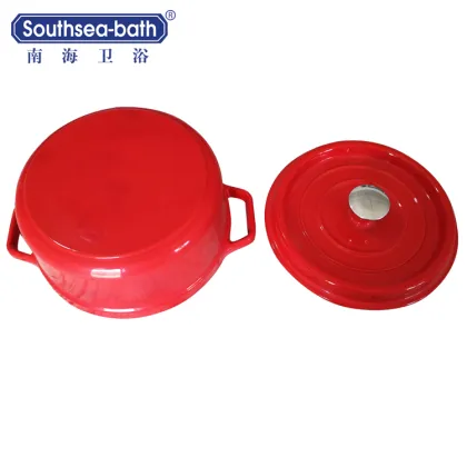 Enamel cast iron stew pot