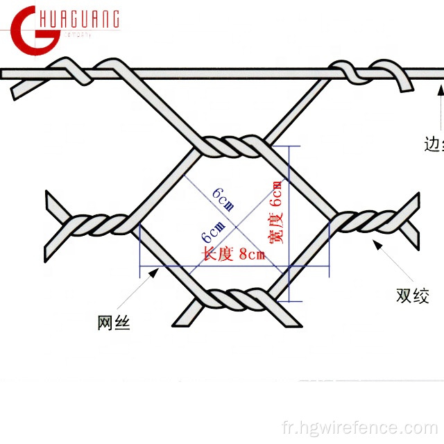 Treuil de fil de poulet hexagonal de haute qualité