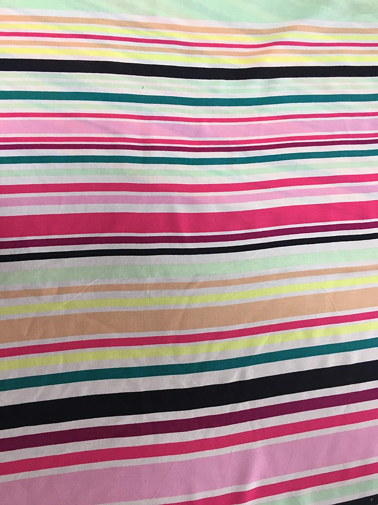 Design de Linhas Rayon Challis Tecido de Impressão