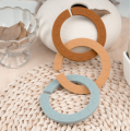 Multi-texturerad mjuk rund silikon teether