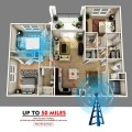 50 Miles Digital TV Antenna Booster Active Indoor Aerial HD Flat Design 25DB High Gain HD TV DTV Box EU Plug