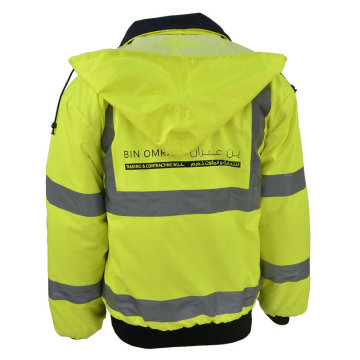 Imperméable d&#39;hiver vert fluo pour homme