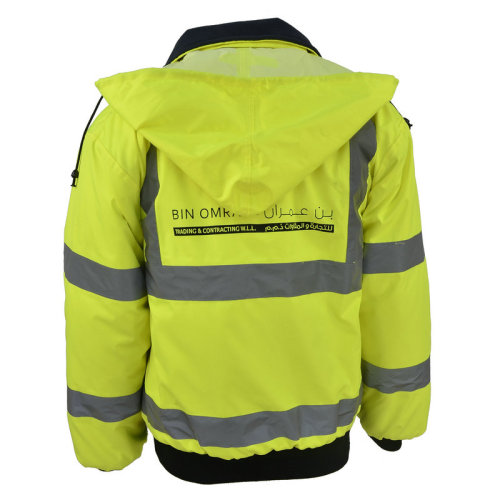 Capa de chuva de inverno verde fluorescente para homens