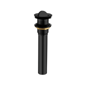 Bathroom Brass Basin Drainer, Black Turn Over Flap Drainer
