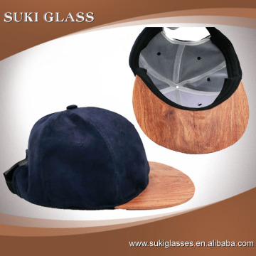 Fashionable Wholesale Blank Wooden Solid Cork5-Panel Snapback hat with customized laser logo