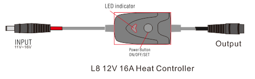 L8 12V16A Heat Controller