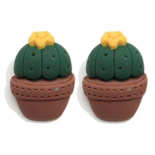 Flatback Cactus miniaturowy żywiczny ornament do kolczyków Kawaii Slime Decoration