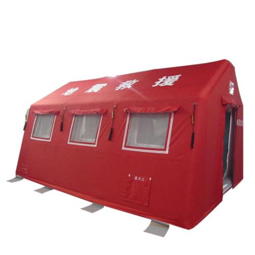 Red Waterproof Oxford Inflatable Tent for Disaster Relief