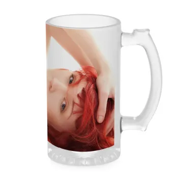 16OZ sublimation glass beer mug with photo printing customized beer mug with your own logo