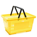Cesta de mano de compras de supermercado de plástico