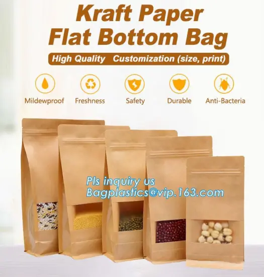 Kraft paper metalized zipper closed bag for meat /beef jerky/crafted jerky packaging, spice bags zipper bags ziplock bag waterpr