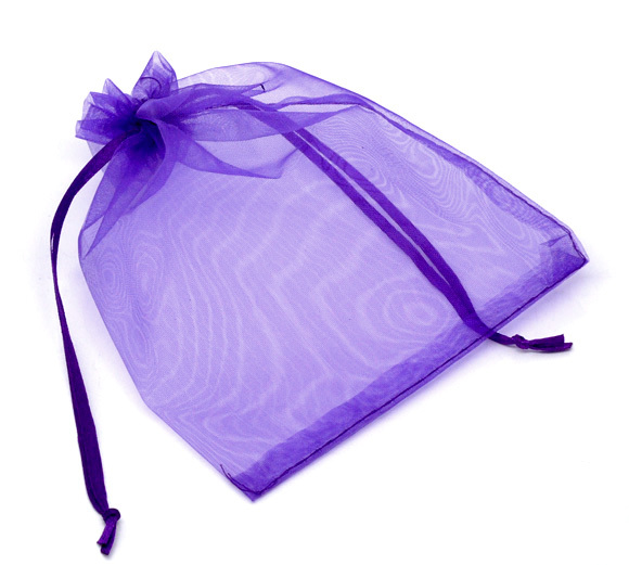 Pochette organza personnalisable mariage élégant