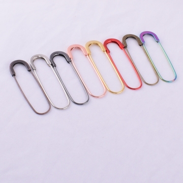 Fancy Silver 80mm Metal U Shape Brooch Safety Pin