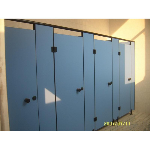 compact laminate board material for bathroom door in public