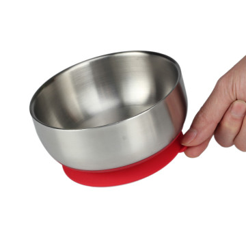 Wholesale Baby Feeding Bowl WithAirtight Red Silicone Base