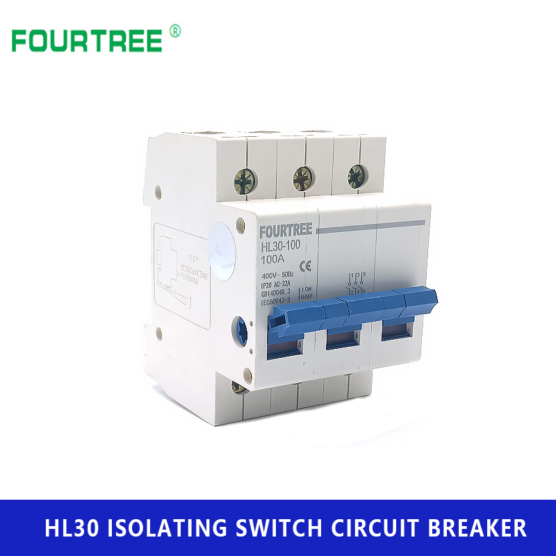 HL30 Isolating Circuit Breaker Household Main Switch Function Disconnector Isolator 1P 2P 3P 4P 32A 63A 100A Laser Printing