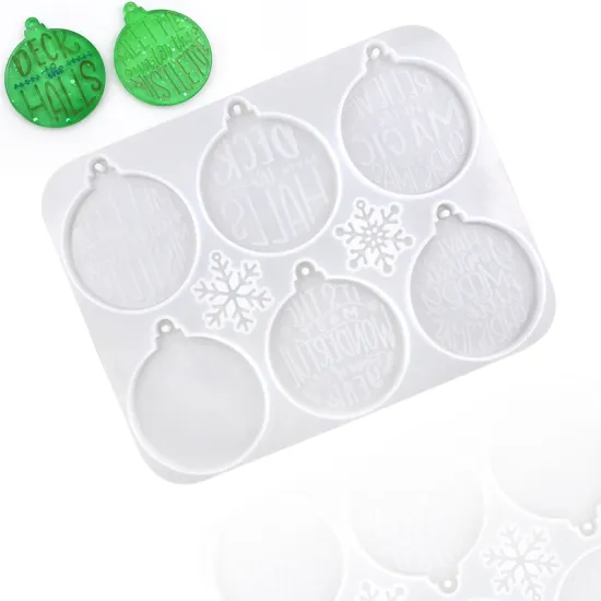 Christmas Round Ball Shape Silicone Mold: DIY Resin, Cake Decoration, and Hall Stamp Tool