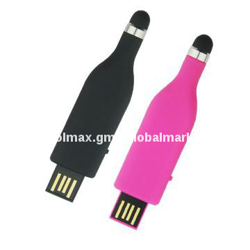 2 in 1 promotional costom logo plastic capsule usb flash drive