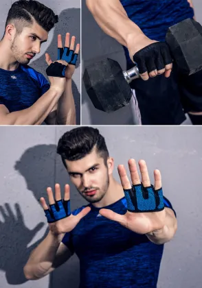 Anti-skid Weight Lifting Gloves Fitness Gloves Unisex Four-finger Weightlifting Gloves Sports Gloves Fitness Equipment