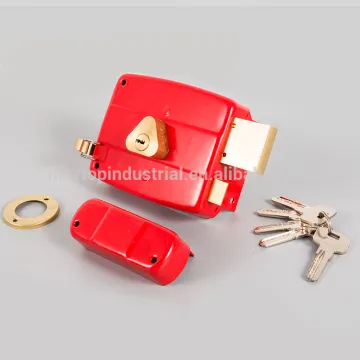 Low price free sample security door locks anti-theft rim door lock
