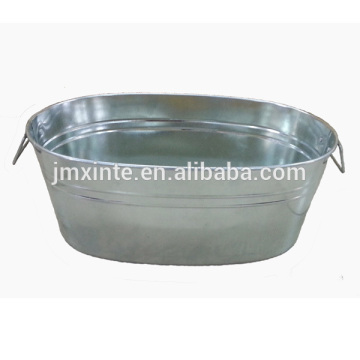 9 Liter or 2.5 gallon galvanized oval shaped ice bucket