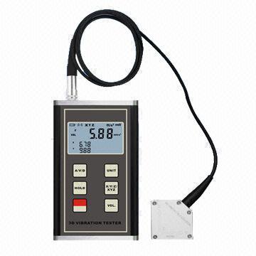 Vibration Meter Sensor, 3-axis Piezoelectric Accelerometer, Can Display 3 Values at Same Time
