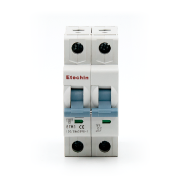 ETM3 Miniature Circuit Breaker 2P 6KA Kema 40A/63A Overload Short Circuit AC Power Safety Home DIN Rail