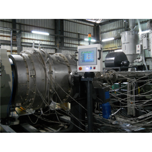Extrusion line for the production of HDPE pipes