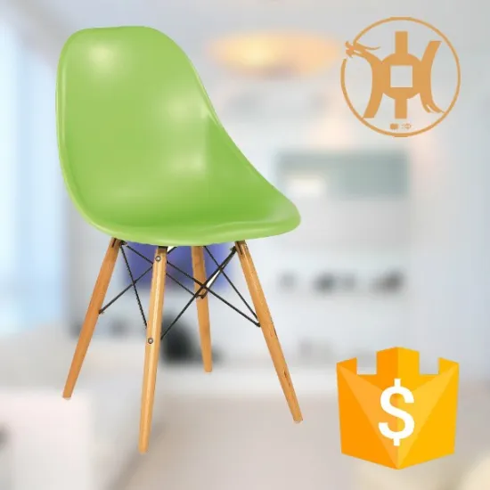 Vintage Plastic Chair with Wood Leg/Beauty Salon Chair HC-K113