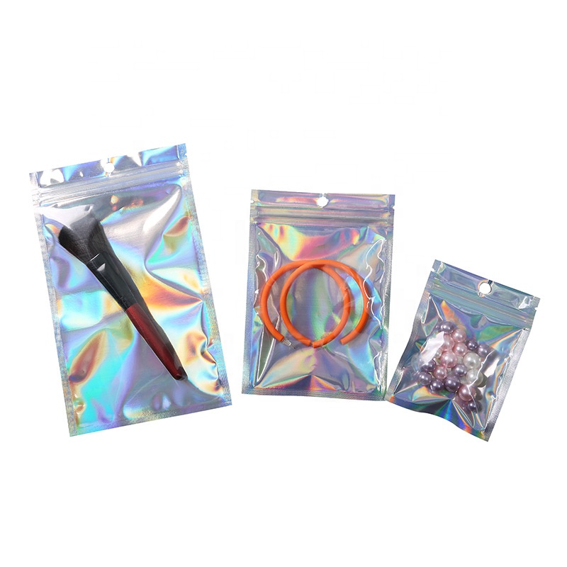 Holographic Sealed Zip Lock Packaging Bag