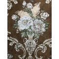 106cm Deep Embossed Flower Pvc Vinyl Waterproof Wallpaper