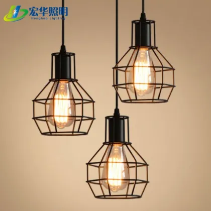 Nordic Retro Bird Cage Pendant Light