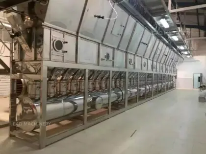Continuous fluid bed dryer Horizontal fluidized bed dryer