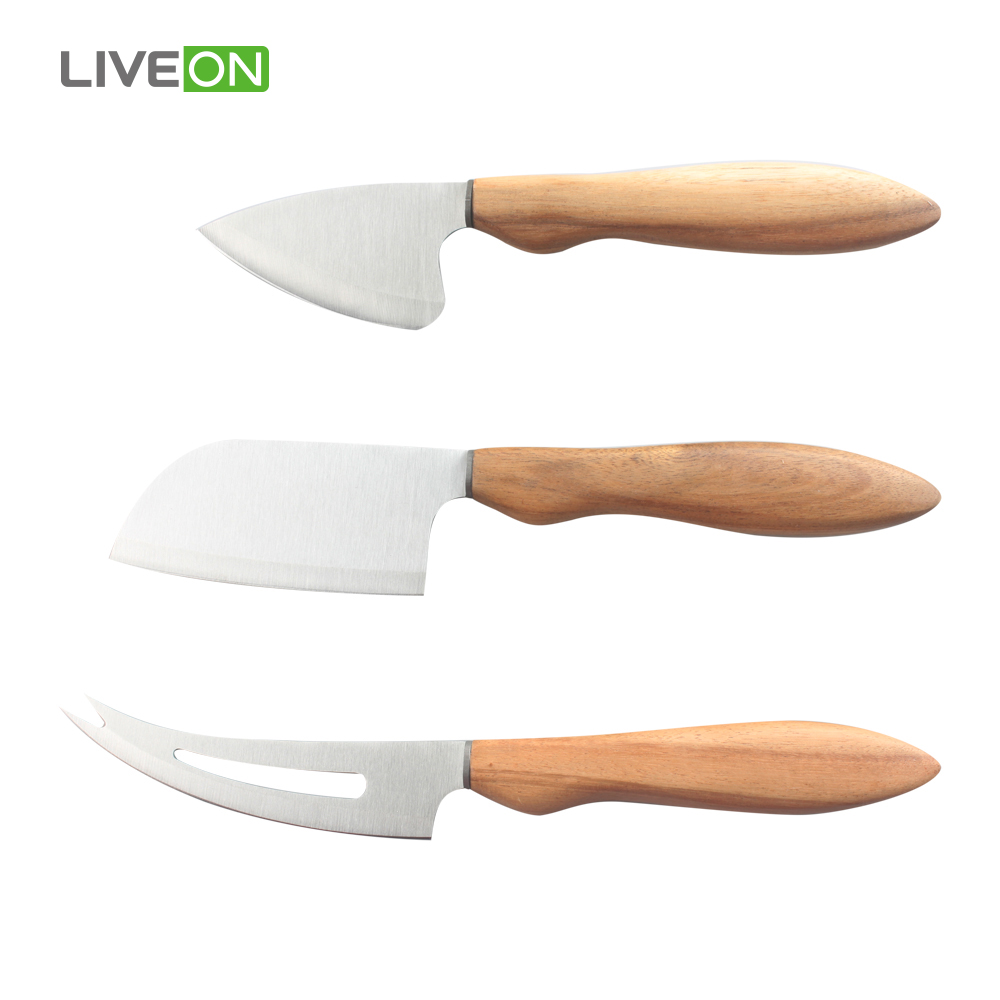 Acacia Wooden Cheese Knife Set