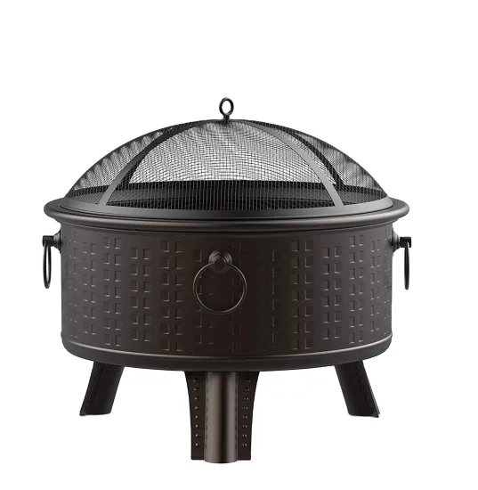Portable Outdoor BBQ Grill: Folding Round Charcoal Stove for Camping, Garden, and Backyard
