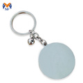 Custom metal round enamel keyring with bell