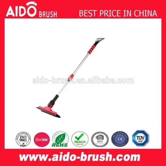 Telescopic aluminum snow brush