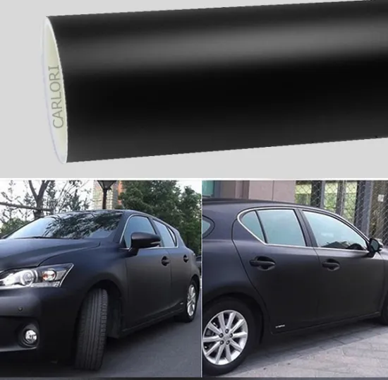 matte film black car wrap vinyl
