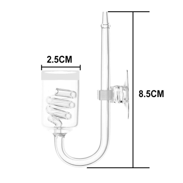CO2 Diffuser Aquarium: atomizzatore di vetro a spirale con una ventosa per una crescita delle piante migliorate nei serbatoi di pesce
