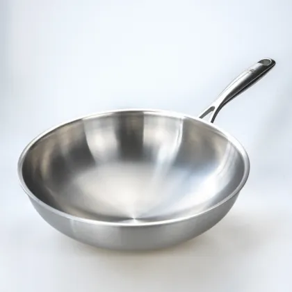Titanium round bottom wok