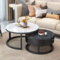 Round 2 in 1 light luxury living room coffee coffee table with drawer table