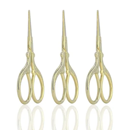 Wholesale Beauty Personal Makeup Scissors Small Gold Stainless Steel Trimming Scissors