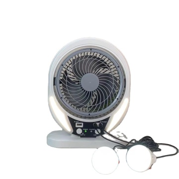 7 Inch Multifunction Rechargeable Solar Panel Fan - Portable Table & Floor Fan for Indoor & Outdoor Use