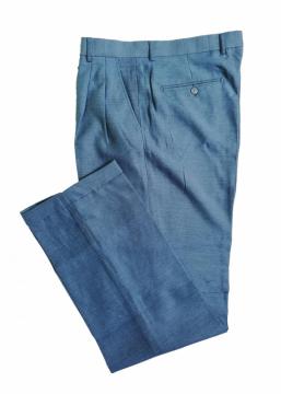 Pantaloni da abito da uomo in poliestere blu chiaro