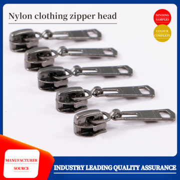 Nylon zipper head for clothing