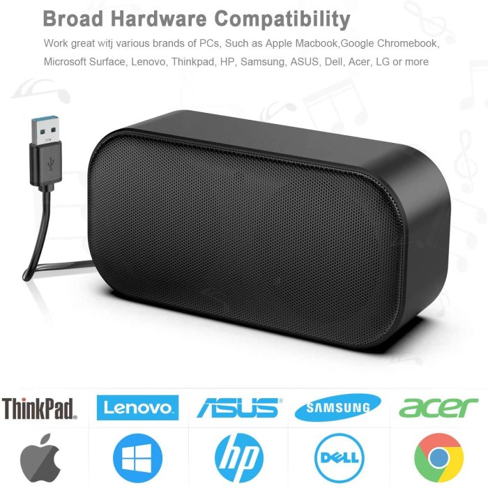 Computer Mini USB Powered 2.0 Πλαστικό ηχείο φορητού υπολογιστή