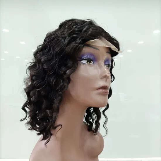 Hot Selling Pixie Short Bob 99J Burgundy Raw Indian Virgin Curly Closure Frontal Wig