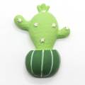 Simulation Green Cactus Resin Cabochon Beads Cute  Plant Fairy Garden Accessories Jewelry Making Ornaments