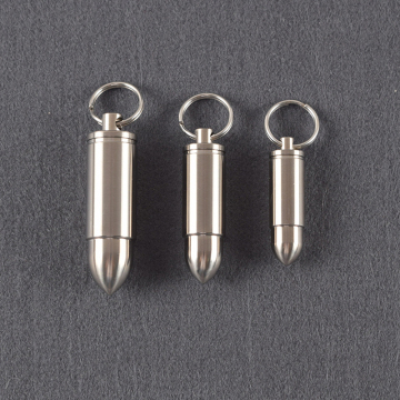 Draagbare titaniumpilhouder Keychain - Aangepaste schotvorm, waterdicht en reisvriendelijk